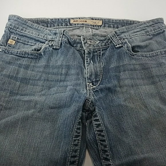 Big Star Casey K Low Rise Fit Long Blue Jeans - Picture 4 of 7